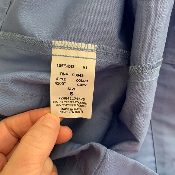 Two Cherokee Workwear Unisex Drawstring Scrub Pants Tall Small 4100T Ciew Blue - Picture 5 of 9